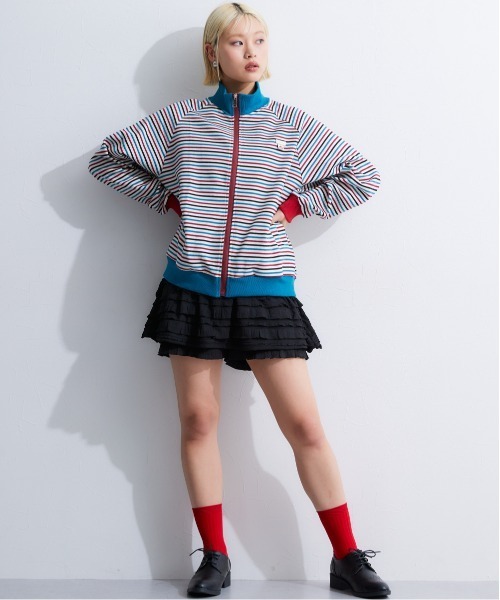 TTOL(トール)の「カラーボーダースタンドブルゾン(ブルゾン・レディース・オレンジ系その他・M~L)」の2枚目の写真