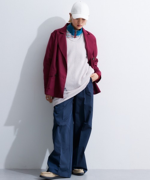 TTOL(トール)の「カラーボーダースタンドブルゾン(ブルゾン・レディース・オレンジ系その他・M~L)」の8枚目の写真