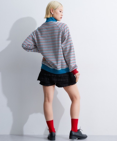 TTOL(トール)の「カラーボーダースタンドブルゾン(ブルゾン・レディース・オレンジ系その他・M~L)」の3枚目の写真