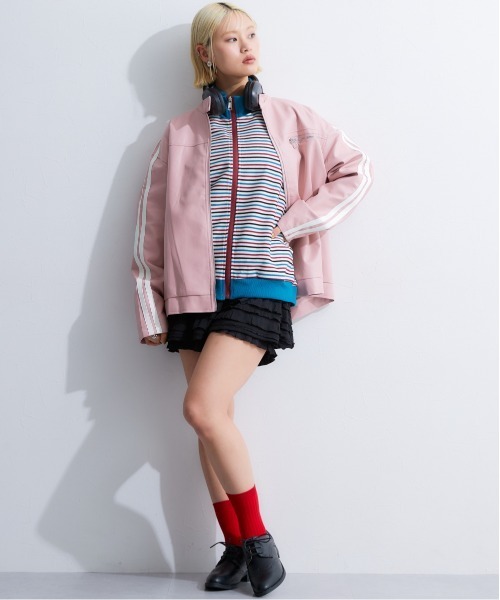 TTOL(トール)の「カラーボーダースタンドブルゾン(ブルゾン・レディース・オレンジ系その他・M~L)」の13枚目の写真