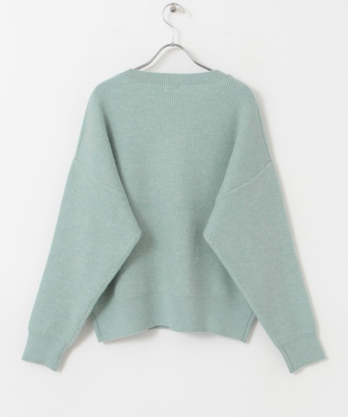 URBAN RESEARCH DOORS（アーバンリサーチドアーズ）の「針抜きフラフィーニット（ニット/セーター・レディース・オフホワイト/ベージュ/ミント・MEDIUM）」の13枚目の写真