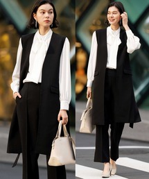 GeeRA（ジーラ）の「【２点セット】ロングジレセットアップスーツ（スーツセット）」