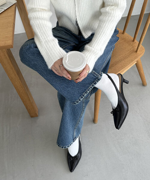 DISCOAT（ディスコート）の「リボンピンヒールパンプス（パンプス・レディース・シルバー/ブラック・MEDIUM/LARGE）」の6枚目の写真