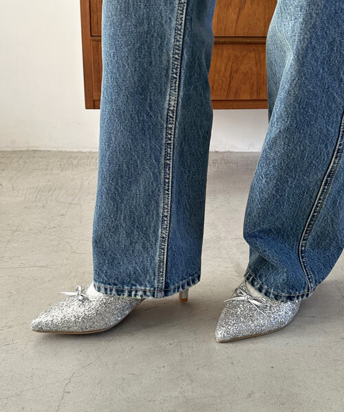 DISCOAT（ディスコート）の「リボンピンヒールパンプス（パンプス・レディース・シルバー/ブラック・MEDIUM/LARGE）」の10枚目の写真