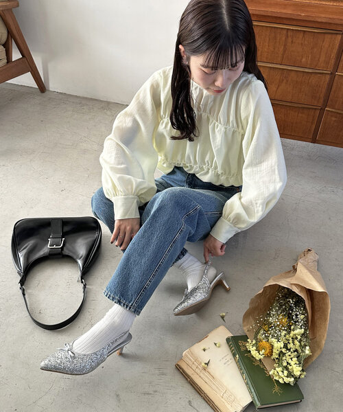 DISCOAT（ディスコート）の「リボンピンヒールパンプス（パンプス・レディース・シルバー/ブラック・MEDIUM/LARGE）」の16枚目の写真