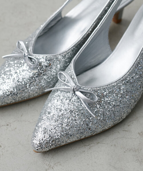 DISCOAT（ディスコート）の「リボンピンヒールパンプス（パンプス・レディース・シルバー/ブラック・MEDIUM/LARGE）」の21枚目の写真