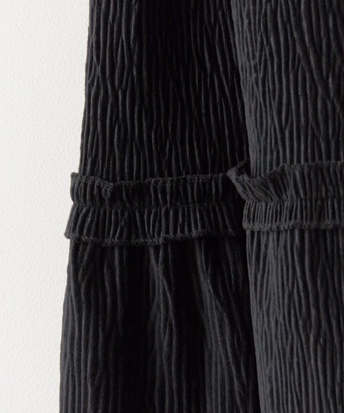 BLANK　（ブランク）の「▲Rib Tiered Long Skirt / リブティアードスカート（スカート・レディース・ナチュラル/ブラック/ブラウン・FREE）」の5枚目の写真