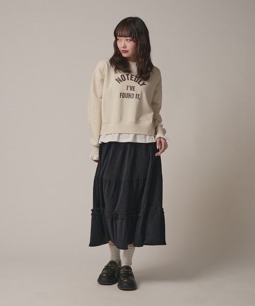 BLANK　（ブランク）の「▲Rib Tiered Long Skirt / リブティアードスカート（スカート・レディース・ナチュラル/ブラック/ブラウン・FREE）」の13枚目の写真