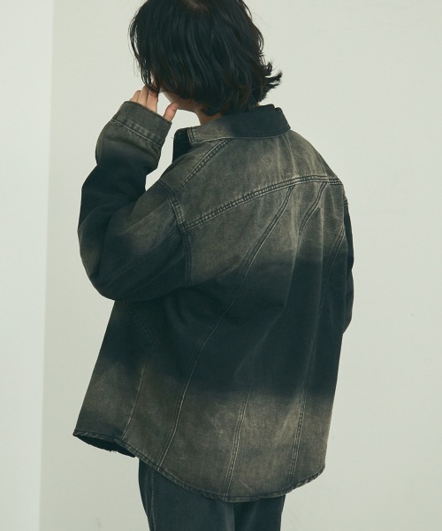 Shoowtime(ショウタイム)の「vintage wash black denim shirt / ビンテージウォッシュブラックデニムシャツ(シャツ/ブラウス・メンズ・ブラック系・MEDIUM/LARGE/X-LARGE)」の8枚目の写真