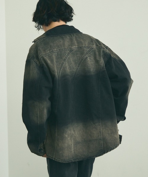 Shoowtime(ショウタイム)の「vintage wash black denim shirt / ビンテージウォッシュブラックデニムシャツ(シャツ/ブラウス・メンズ・ブラック系・MEDIUM/LARGE/X-LARGE)」の9枚目の写真