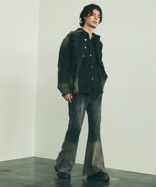 Shoowtime(ショウタイム)の「vintage wash black denim shirt / ビンテージウォッシュブラックデニムシャツ(シャツ/ブラウス・メンズ・ブラック系・MEDIUM/LARGE/X-LARGE)」の13枚目の写真