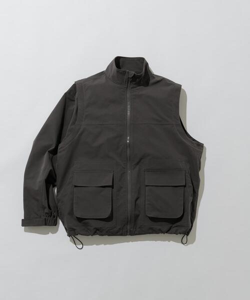 ITEMS URBANRESEARCH（アイテムズ アーバンリサーチ）の「ドライウェザー 2WAYハイネックブルゾン（その他アウター・メンズ・チャコールグレー/ブラック・MEDIUM/LARGE）」の2枚目の写真