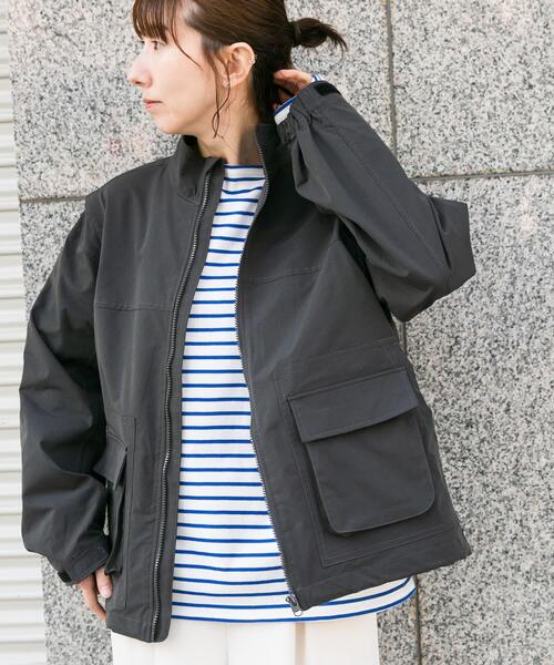 ITEMS URBANRESEARCH（アイテムズ アーバンリサーチ）の「ドライウェザー 2WAYハイネックブルゾン（その他アウター・メンズ・チャコールグレー/ブラック・MEDIUM/LARGE）」の13枚目の写真