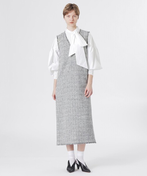 LOVELESS（ラブレス）の「ボリュームスリーブスカーフブラウス（シャツ/ブラウス・レディース・オフホワイト/ブラック・34/36）」の7枚目の写真