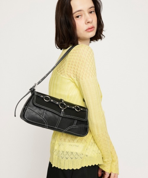 SLY(スライ)の「HARNESS STITCH SHOULDER BAG ハーネス ステッチ ショルダーバッグ(ショルダーバッグ・レディース・ブラック/マルチ・FREE)」の12枚目の写真