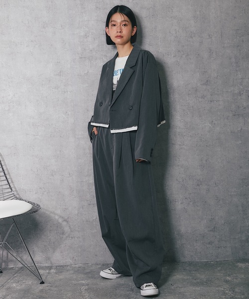 ANOTHER S（アナザーエス）の「クロップドジャケット＆コクーンパンツ