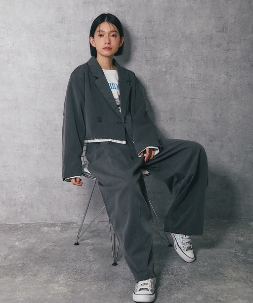 ANOTHER S（アナザーエス）の「クロップドジャケット＆コクーンパンツ