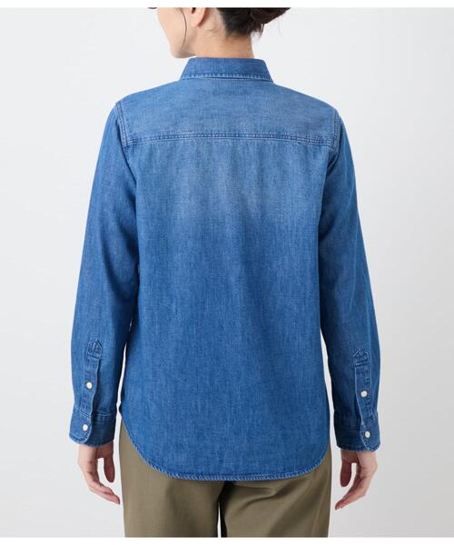 NEWYORKER(ニューヨーカー)の「EDWIN 7.2オンス レギュラーカラーデニムシャツ(シャツ/ブラウス・レディース・ブルー・9号/11号)」の21枚目の写真