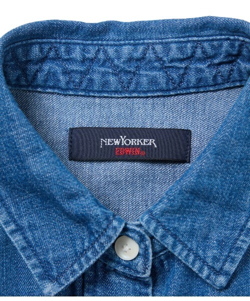 NEWYORKER(ニューヨーカー)の「EDWIN 7.2オンス レギュラーカラーデニムシャツ(シャツ/ブラウス・レディース・ブルー・9号/11号)」の9枚目の写真