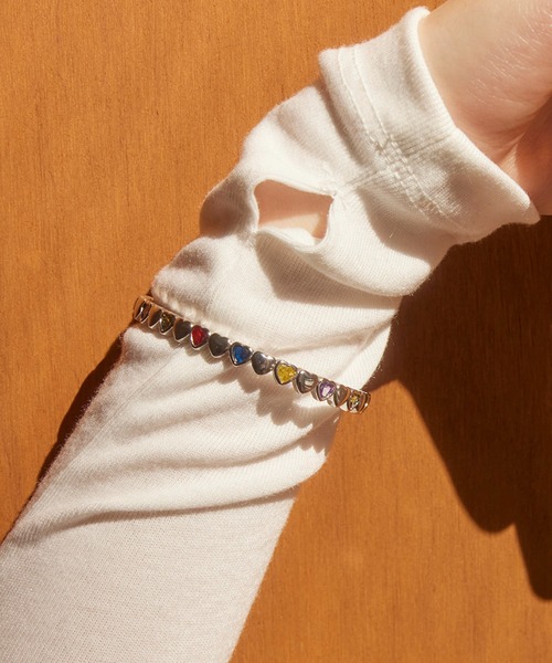 Casselini（キャセリーニ）の「Casselini(キャセリーニ)ハートビジューブレスレット（ブレスレット・レディース・マルチ・FREE）」の4枚目の写真