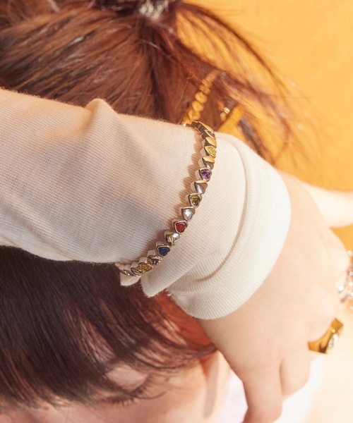 Casselini（キャセリーニ）の「Casselini(キャセリーニ)ハートビジューブレスレット（ブレスレット・レディース・マルチ・FREE）」の5枚目の写真