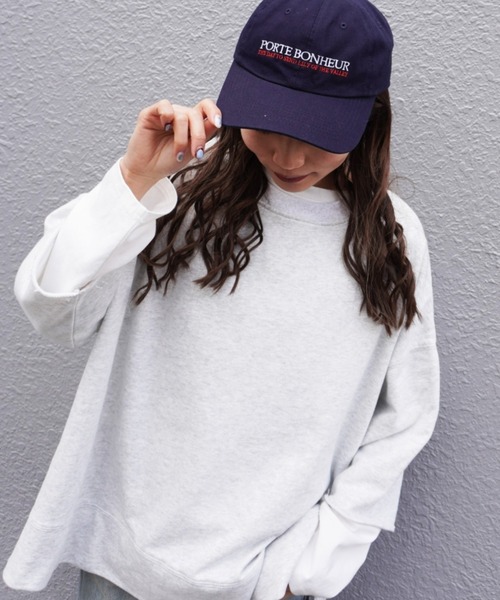 gossara(ゴサラ)の「【着回し力抜群】7分袖裏毛ワイドプルオーバー(Tシャツ/カットソー・レディース・ブラック/オートミール/ベージュ・FREE)」の11枚目の写真