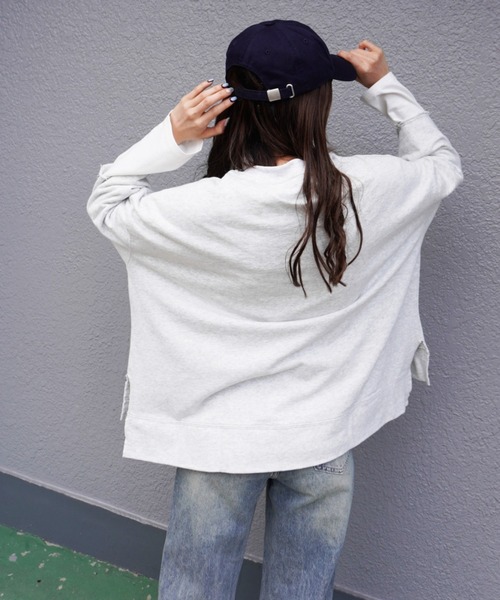 gossara(ゴサラ)の「【着回し力抜群】7分袖裏毛ワイドプルオーバー(Tシャツ/カットソー・レディース・ブラック/オートミール/ベージュ・FREE)」の12枚目の写真
