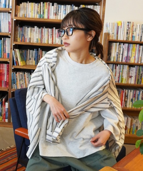 gossara(ゴサラ)の「【着回し力抜群】7分袖裏毛ワイドプルオーバー(Tシャツ/カットソー・レディース・ブラック/オートミール/ベージュ・FREE)」の21枚目の写真