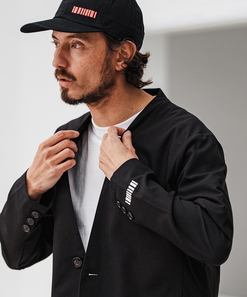 felkod(フィルコッド)の「mj10565- Light Oxford Collarless Jacket ノーカラージャケット(ノーカラージャケット・メンズ・ネイビー/ブラック・L/M/S)」の12枚目の写真