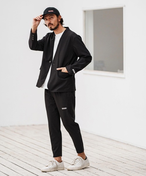 felkod(フィルコッド)の「mj10565- Light Oxford Collarless Jacket ノーカラージャケット(ノーカラージャケット・メンズ・ネイビー/ブラック・L/M/S)」の13枚目の写真