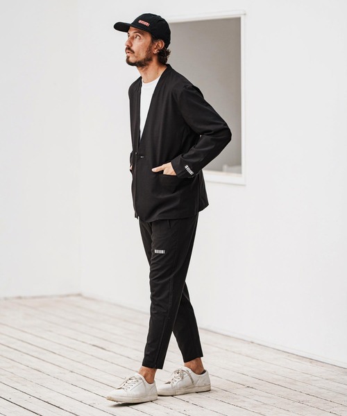 felkod(フィルコッド)の「mj10565- Light Oxford Collarless Jacket ノーカラージャケット(ノーカラージャケット・メンズ・ネイビー/ブラック・L/M/S)」の14枚目の写真