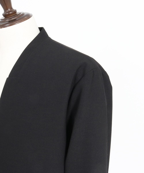 felkod(フィルコッド)の「mj10565- Light Oxford Collarless Jacket ノーカラージャケット(ノーカラージャケット・メンズ・ネイビー/ブラック・L/M/S)」の21枚目の写真