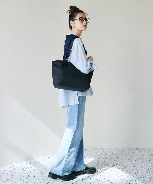 Breath TOPKAPI(ブレストプカピ)の「【Breath TOPKAPI】Freely フリーリー ナイロン ロゴテープ トートバッグ A4対応(トートバッグ・レディース・ブラック/ベージュ/オレンジ/イエロー・FREE)」の22枚目の写真