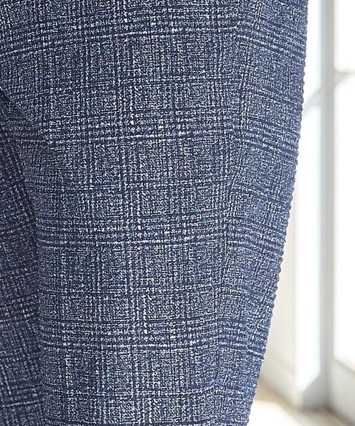 UNION STATION(ユニオンステーション)の「【セットアップ着用可能】シアサッカーグレンチェックプリントスラックス(その他パンツ・メンズ・ネイビー/ブラック系その他・LL/M/L/S)」の7枚目の写真