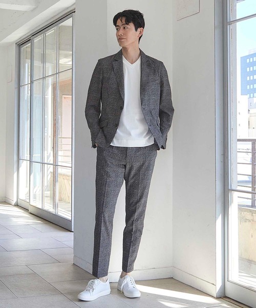 UNION STATION(ユニオンステーション)の「【セットアップ着用可能】シアサッカーグレンチェックプリントスラックス(その他パンツ・メンズ・ネイビー/ブラック系その他・LL/M/L/S)」の15枚目の写真