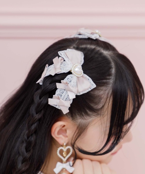 ROJITA(ロジータ)の「メニーリボンクリップセット(バレッタ/ヘアクリップ・レディース・ブラック/マルチ/ホワイト/ピンク・FREE)」の3枚目の写真