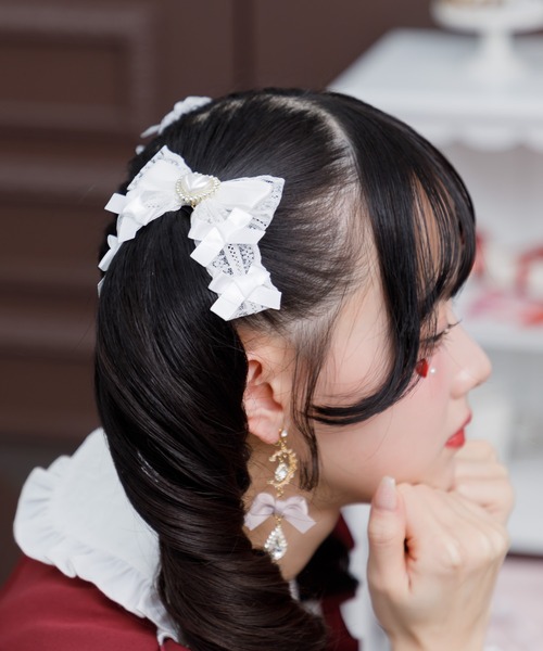 ROJITA(ロジータ)の「メニーリボンクリップセット(バレッタ/ヘアクリップ・レディース・ブラック/マルチ/ホワイト/ピンク・FREE)」の11枚目の写真