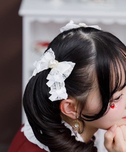 ROJITA(ロジータ)の「メニーリボンクリップセット(バレッタ/ヘアクリップ・レディース・ブラック/マルチ/ホワイト/ピンク・FREE)」の13枚目の写真