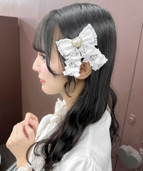 ROJITA(ロジータ)の「メニーリボンクリップセット(バレッタ/ヘアクリップ・レディース・ブラック/マルチ/ホワイト/ピンク・FREE)」の15枚目の写真