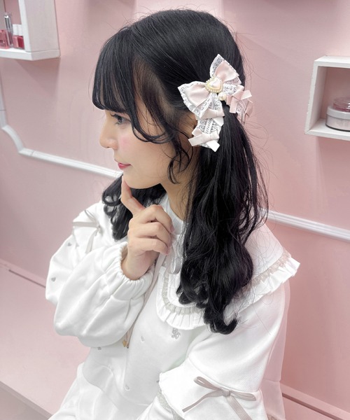 ROJITA(ロジータ)の「メニーリボンクリップセット(バレッタ/ヘアクリップ・レディース・ブラック/マルチ/ホワイト/ピンク・FREE)」の9枚目の写真