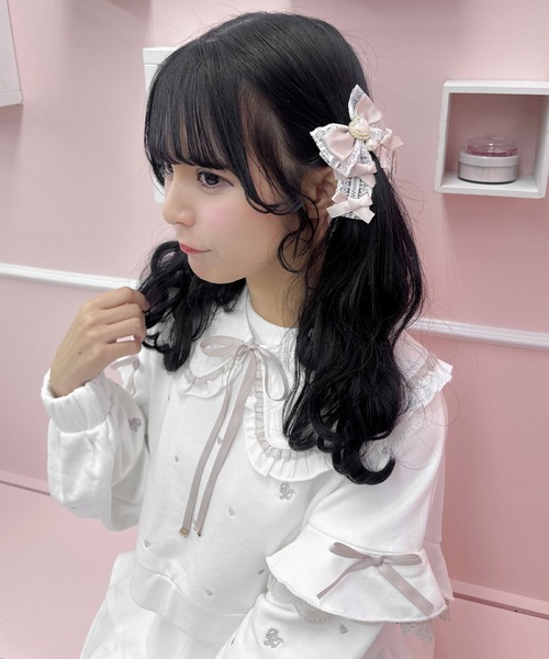 ROJITA(ロジータ)の「メニーリボンクリップセット(バレッタ/ヘアクリップ・レディース・ブラック/マルチ/ホワイト/ピンク・FREE)」の10枚目の写真