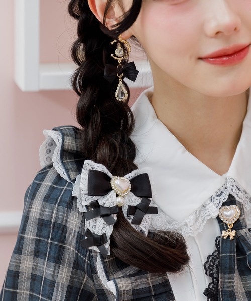 ROJITA(ロジータ)の「メニーリボンクリップセット(バレッタ/ヘアクリップ・レディース・ブラック/マルチ/ホワイト/ピンク・FREE)」の19枚目の写真