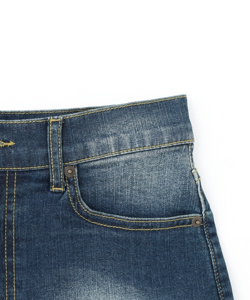 X-girl（エックスガール）の「BUTTERFLY POCKET DENIM MINI SKIRT（デニムスカート・レディース・グレー/インディゴブルー・XS/S/M）」の12枚目の写真