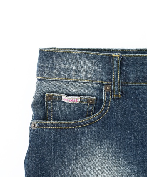 国内配送★X-girl★バタフライ ポケットデニム ミニスカート 2色 X-girl（エックスガール）の「BUTTERFLY POCKET DENIM MINI