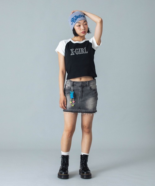 セール】BUTTERFLY POCKET DENIM MINI SKIRT（デニムスカート
