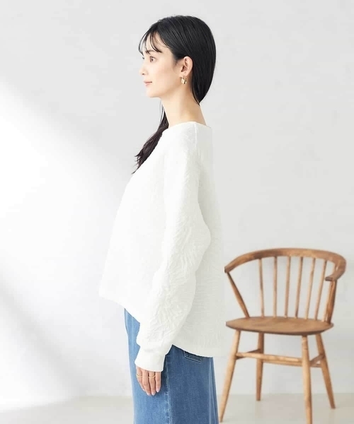 a.v.v(アーヴェヴェ)の「フクレジャガードトップス(Tシャツ/カットソー・レディース・アイボリー・40/38)」の12枚目の写真