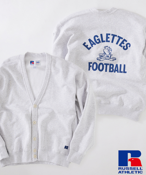 Russell Athletic（ラッセルアスレティック）の「RUSSELL ATHLETIC / ラッセルアスレティック 別注 スウェットカーディガン（カーディガン/ボレロ・メンズ・ブラック/ボルドー/ライトグレー・LARGE/MEDIUM）」の3枚目の写真