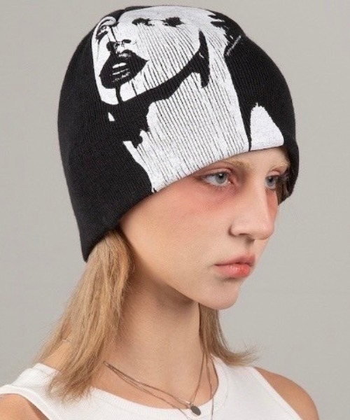 E RIN AI E（オリンアイ）の「【E RIN AI E】BLIND（ニットキャップ/ビーニー・メンズ・ブラック・ONE SIZE）」の2枚目の写真