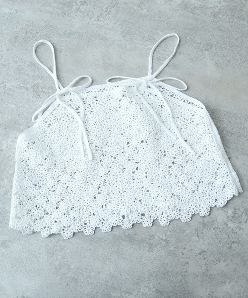 セール】おはな刺繍 キャミソール（キャミソール）｜bulle de savon