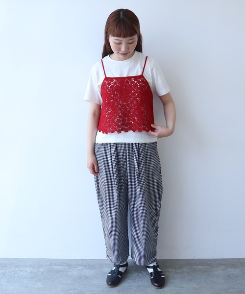 bulle de savon ビュルテサボン　刺繍入りフレアトップス セール】tulle 刺繍 tunic ブラウス（シャツ/ブラウス）｜bulle